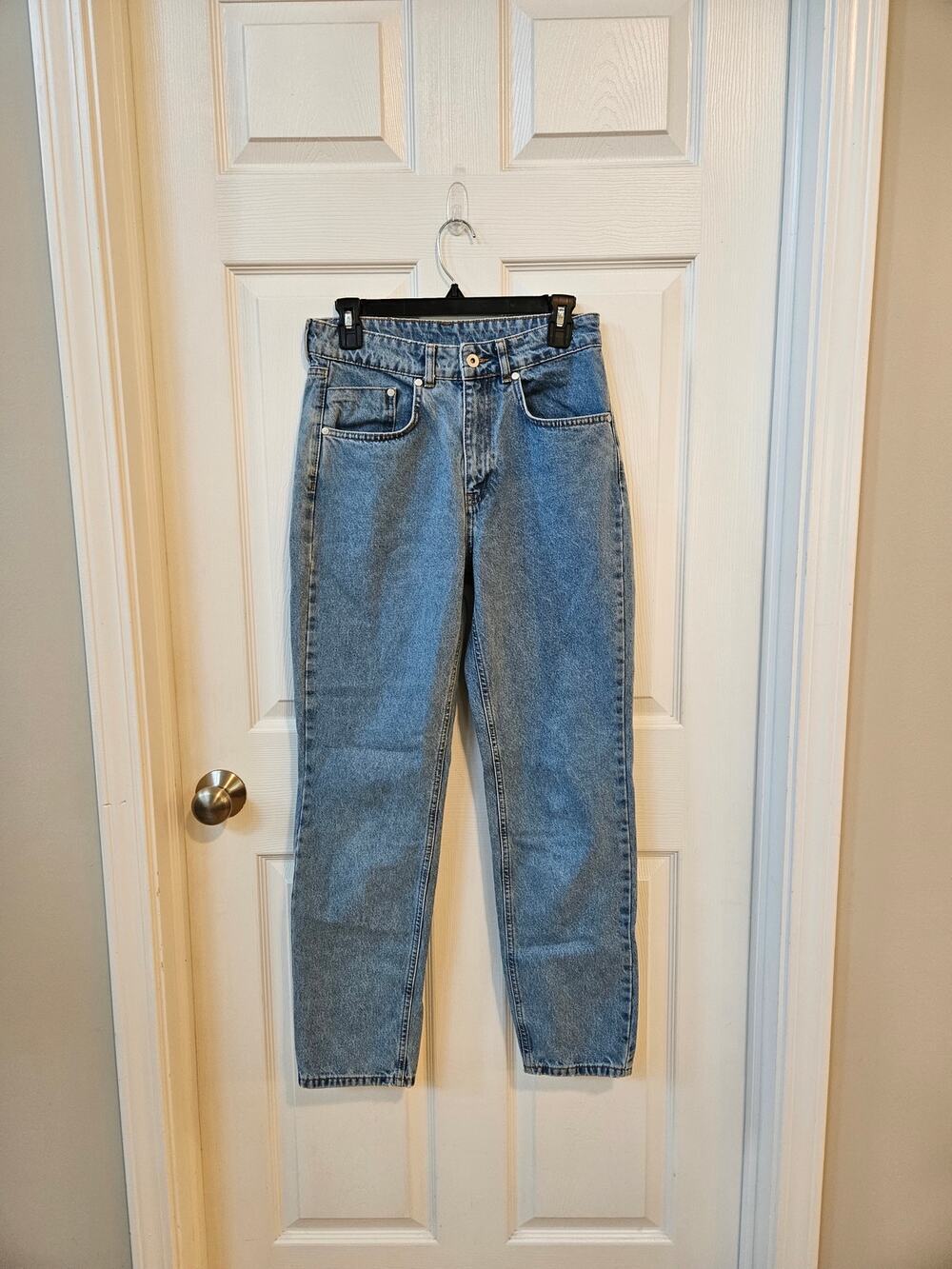 Ragged Jeans Women's Size 28 High Rise Mom Jeans Light Wash 100% Cotton Tapered